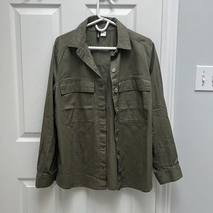 Divided H&M, thin dark green jacket